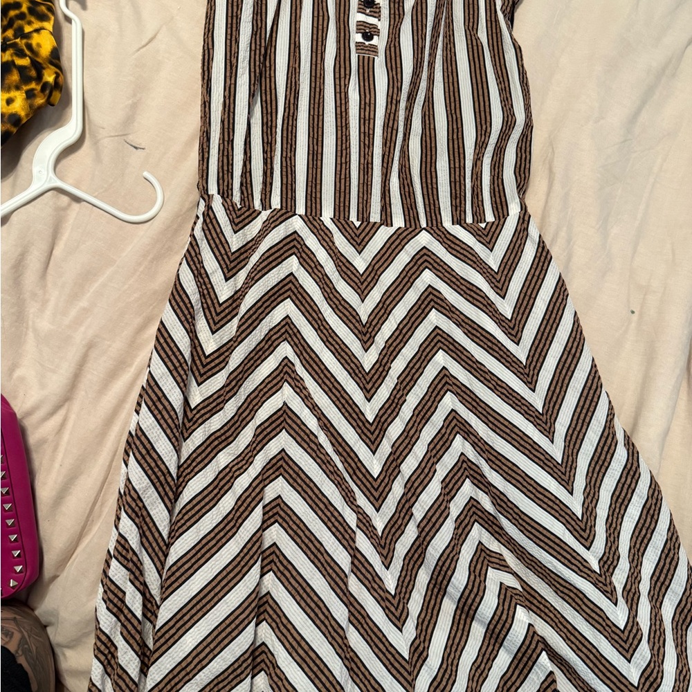 Black and White Casual Sleeveless Maxi Dress